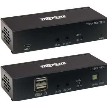 Eaton Tripp Lite Series DisplayPort to HDMI over Cat6 Extender Kit with KVM Support, 4K 60Hz, 4:4:4, USB, PoC, HDCP 2.2, up to 230 ft., TAA - Videoaudio-uitbreider