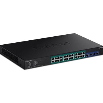TRENDnet 28-Port Gigabit Web Smart PoE+ Switch w.10G SFP+
