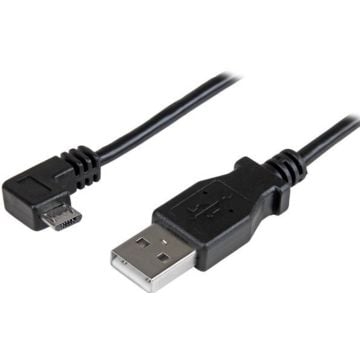 StarTech.com Micro-USB Oplaad en sync kabel MM - rechtsgehoekte Micro-USB