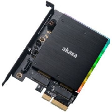Akasa M.2 PCI-E SATA RGB LED Adapter Karte