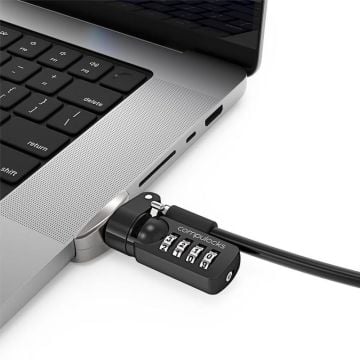 Compulocks Ledge Lock Adapter for MacBook Pro 16" M1, M2 & M3 with Combination Cable Lock - Beveiligingsadapter slotsleuf