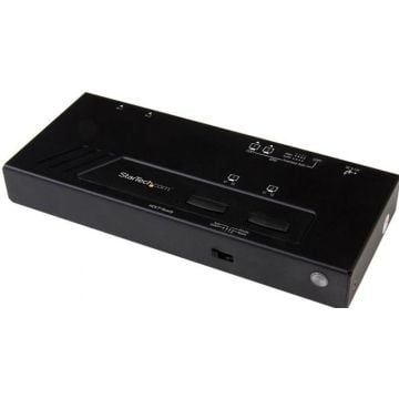 StarTech.com 2x2 HDMI Matrix Switch - 4K UltraHD HDMI switch met snelschakeling, auto-sensing en serial control