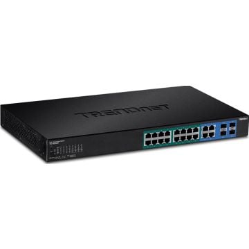 TRENDnet 20-port Gigabit Web Smart POE+ Switch w/ 2 SFP