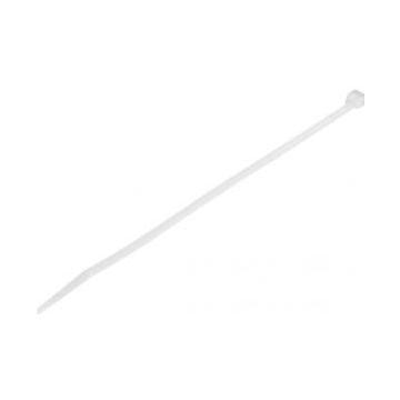 StarTech.com 20cm(8") Cable Ties, 4mm(18") wide, 55mm(2-18") Bundle Diameter, 22kg(50lb) Tensile Strength, Nylon Self Locking Zip Ties with Curved Tip, 94V-2UL Listed, 100 Pack, White - Nylon 66 Plastic