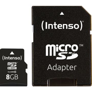 Intenso Class 10 - Flashgeheugenkaart (Adapter voor microSDHC naar SD inbegrepen)