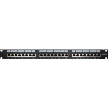 Inter-Tech 19"" Patchpanel Cat.5e STP 24 Port Metall