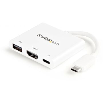 StarTech.com USB-C naar 4K HDMI multifunctionele adapter met power delivery en USB-A poort - USB Type-C laptop reis adapter