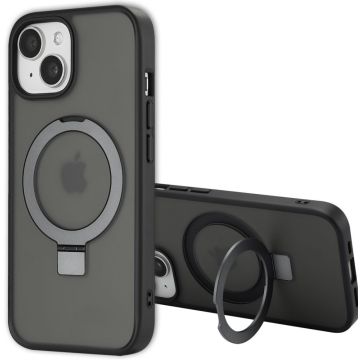 Accezz Ring Stand Backcover met MagSafe iPhone 15 - Zwart