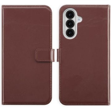 Selencia Echt Lederen Bookcase Samsung Galaxy A56 - Bruin