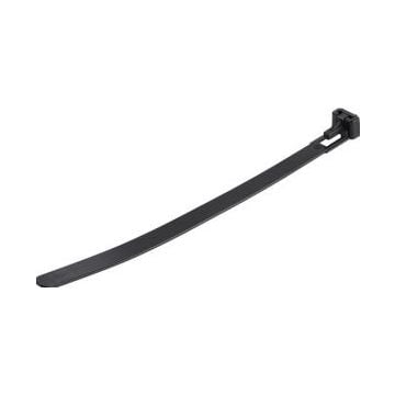 StarTech.com 15cm(6") Reusable Cable Ties, 7mm(14") wide, 35mm(1-38") Bundle Dia. 22kg(50lb) Tensile Strength, Releasable Nylon Ties, IndoorOutdoor, 94V-2UL Listed, 100 Pack, Black - Nylon 66 Plastic