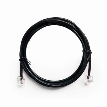 gembird Telefonkabel, rond, 6P4C, 2 m, zwart