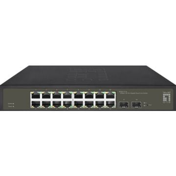 LevelOne Switch 16x GE GES-2118 2xGSFP 19""
