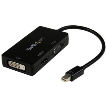 StarTech.com Travel A/V Adapter: 3-in-1 mDP to VGA / DVI / HDMI Converter - Videoconverter