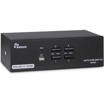 Inter-Tech KVM Switch KVM AS-42HA Metall
