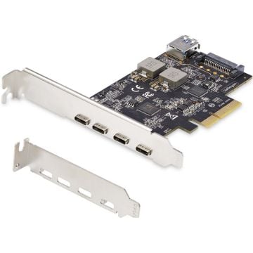 StarTech.com 5-Port USB PCIe Card, USB 3.2 10Gbps, PCI Express Card with 4x USB-C Ports, 1x USB-A Internal Port, USB PCIe Controller Card, WindowsmacOSLinux - USB-adapter