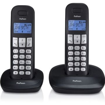 DECT telefoon duo, zwart
