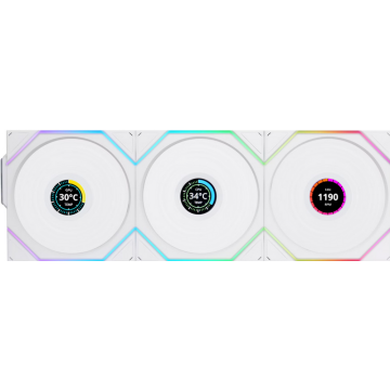 Lian Li UNI FAN TL Wireless ARGB Reverse Blade LCD White 3-IN-1 - Ventilator