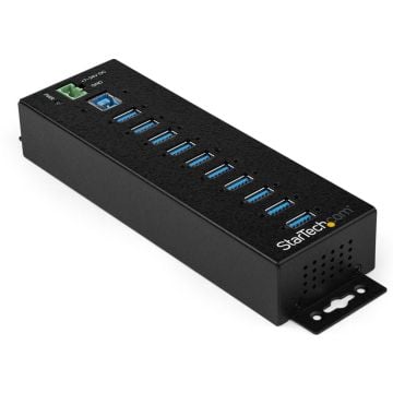 StarTech.com 10-poorts industriële USB 3.0 hub - inclusief externe voedingsadapter