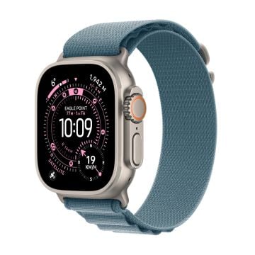 Apple Watch Ultra 3 GPS + Cellular Alpine-bandje L, Titanium Blauw - Smartwatch