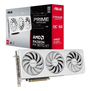 ASUS Radeon RX 9070 XT Prime OC White - Videokaart