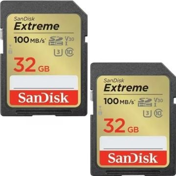 SanDisk Extreme SDXC V30 32GB 2-pack - Flashgeheugenkaart