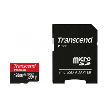 Transcend Premium - Flashgeheugenkaart (microSDXC-naar-SD-adapter inbegrepen)