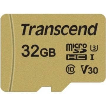 Transcend 500S - Flashgeheugenkaart (Adapter voor microSDHC naar SD inbegrepen)