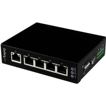 StarTech.com 5-poorts onbeheerde industriële gigabit Ethernet switch - op een DIN-rail  wand monteerbaar