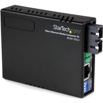StarTech.com 10100 multi-mode Glasvezel Ethernet Converter SC 2 km - Glasvezel mediaconverter