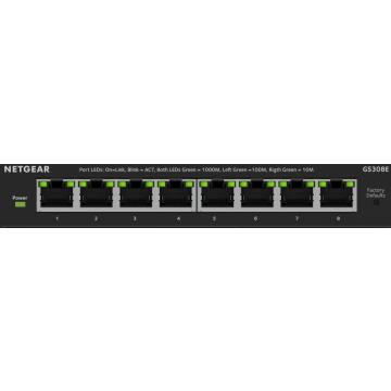 NETGEAR 8-poorts Gigabit Plus Switch (GS308E) - Switch