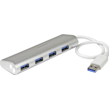 StarTech.com 4 Port Portable USB 3.0 Hub w/ Built-in Cable - Travel USB Hub