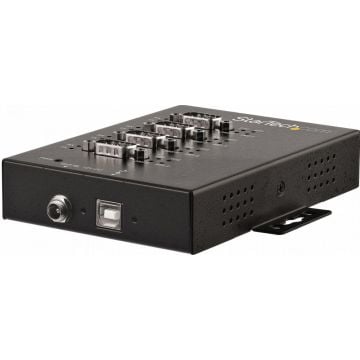 StarTech.com 4 Port Seriële USB Hub naar RS-232422485 Adapter, Industriële USB 2.0 naar DB9 Serial Converter Hub, IP30 Rated, Din Rail Monteerbaar, 15kV ESD Bescherming (ICUSB234854I) - Seriële adapter