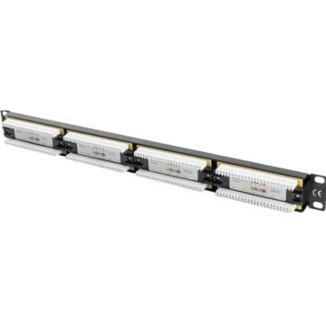 Lanberg Patchpanel 24-Port 1U 19" Cat. 6 UTP zwart