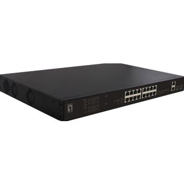 LevelOne Switch 20x FE FGP-2031 2xGE 2xGSFP 270W 802.3 PoE