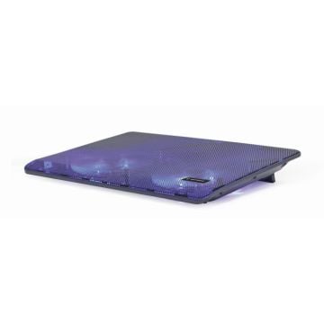 GEMBIRD Notebook-Kühlstativ Höhenverstellbar bis 15,6"" LED