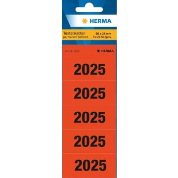 HERMA Jahreszahlen 2025 Rot 10Stk