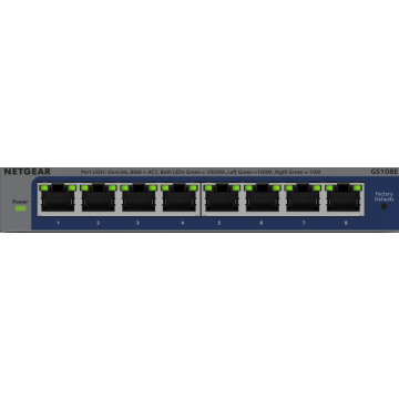 NETGEAR GS108E - Gigabit Plus-switch