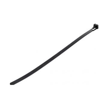StarTech.com 10"(25cm) Reusable Cable Ties, 14"(7mm) wide, 2-12"(65mm) Bundle Dia. 50lb(22kg) Tensile Strength, Releasable Nylon Ties, IndoorOutdoor, 94V-2UL Listed, 100 Pack, Black - Nylon 66 Plastic