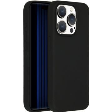 Accezz Liquid Silicone Backcover iPhone 15 Pro - Zwart