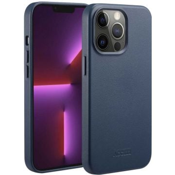 Accezz MagSafe Leather Backcover iPhone 13 Pro - Nightfall Blue