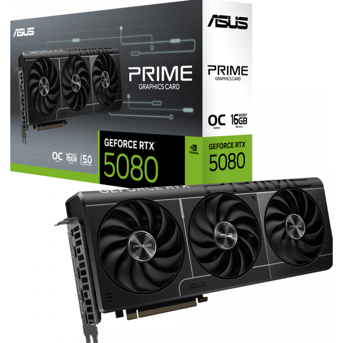 新品未開封GeForce RTX 5080 16GB OC ASUS Prime GeForce RTX 5080 16GB GDDR7 OC Edition | Azerty.nl