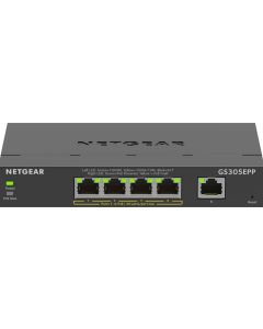 NETGEAR 5-poorts Gigabit Ethernet High-Power PoE+ Plus Switch (GS305EPP) - Switch