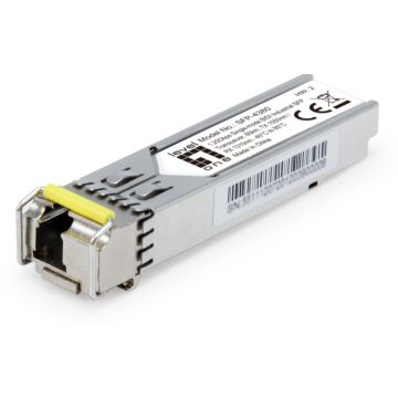 Levelone SFP-4380 1.25G SMF BIDI SFP Transceiver 60km T1550/R1310nm -40 ~ 85C
