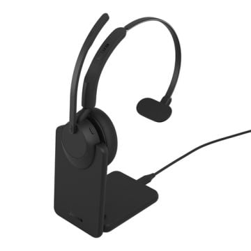 Jabra Evolve3 45 UC Mono Black (USB-C) + Oplaadstandaard - Headset
