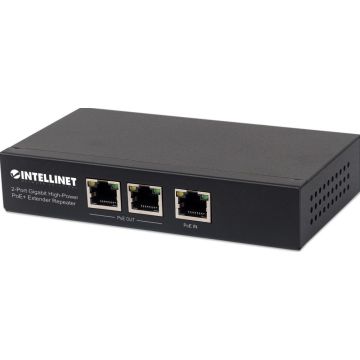 Intellinet PoE+ Extender 2-Port Gigabit High-Power tot 100m