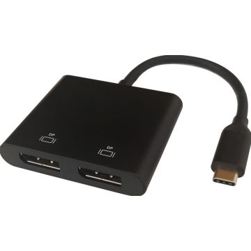 Met de USB-C naar 2 maal DisplayPort MST-adapter van Deltaco haal je het maximale uit je apparaten. Deze converterende adapter biedt een naadloze oplossing voor het verbinden van je USB-C-apparaat met twee DisplayPort-schermen, en levert een uitstekende b