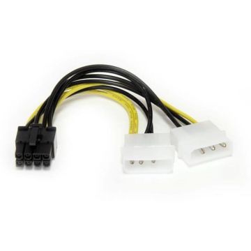 StarTech.com 15cm LP4 naar 8-pins PCI Express Videokaart Voeding Verloopkabel - Netspanningsadapter