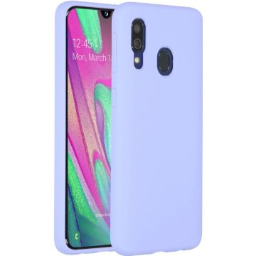 Accezz Liquid Silicone Backcover Samsung Galaxy A40 - Paars