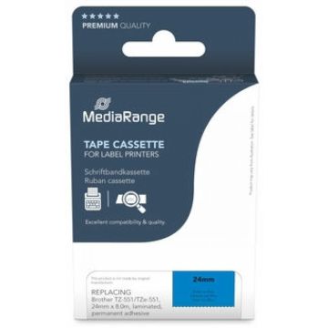 MediaRange Schriftbandka. Brother TZ-551/TZe-551 24mm 8m zwart
