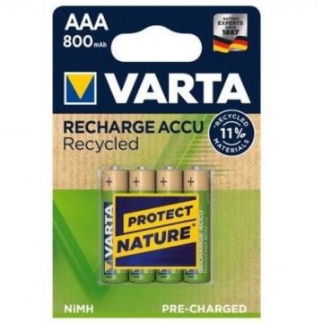 Varta accu RECHARGE Recycled AAA HR03 800mAh 4St.